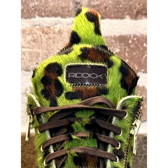 Authentic Italian-made RIDDICK luxury boots - green leopard main image 8